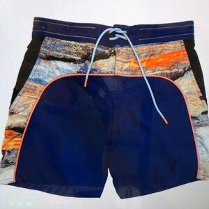 Colorful Swim Shorts with Drawstring